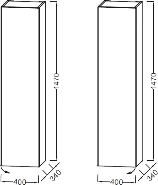 колонна jacob delafon rythmik eb1850g-n18 40 см шарниры слева белый лак