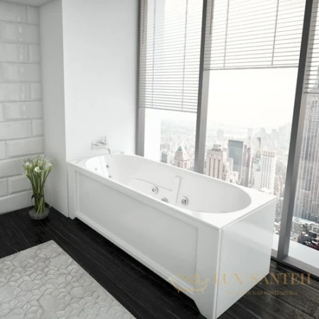 акриловая ванна aquatek лея 170x75 (без гидромассажа, без фронтального экрана)