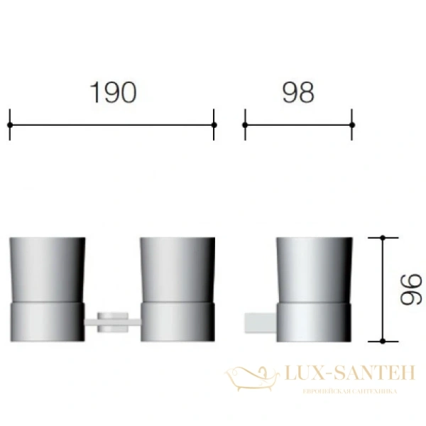 стакан schein allom 224c, хром