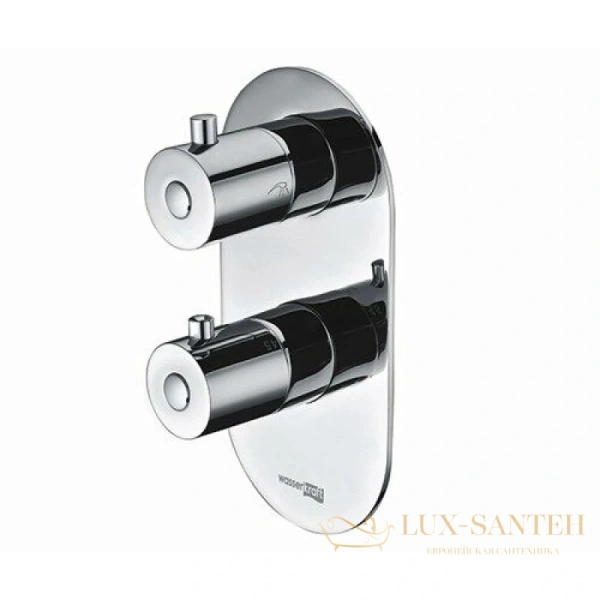 душевой комплект wasserkraft berkel a16030 thermo 250 мм, хром