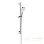 душевой набор hansgrohe crometta vario ecosmart со штангой 65 см хром-белый 26534400