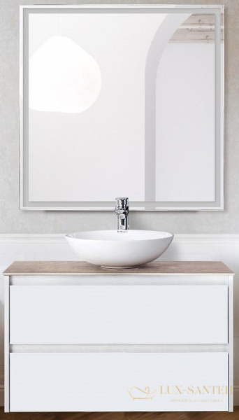 тумба под раковину belbagno kraft kraft-800-2c-so-bo 80 см подвесная, bianco opaco