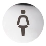 табличка информационная "женский туалет" bemeta home 111054007, хром