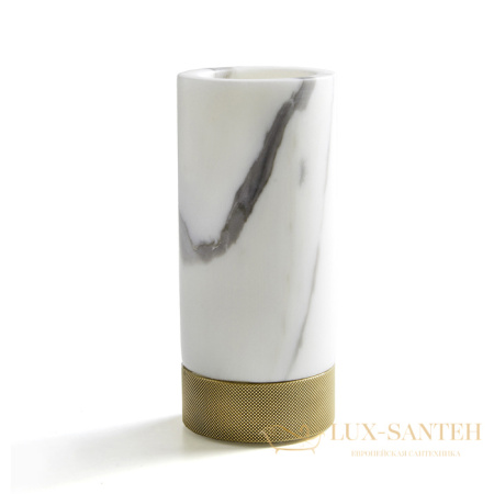 стакан для зубных щеток настольный 3sc apuana 2.0, ap03alx, мрамор/латунь сатинированная