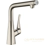 смеситель для кухни hansgrohe metris select m71 14785800 сталь