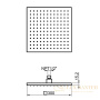 верхний душ 300х300 мм, almar 316 collection, e044069.316, без кронштейна, нержавеющая сталь брашированная