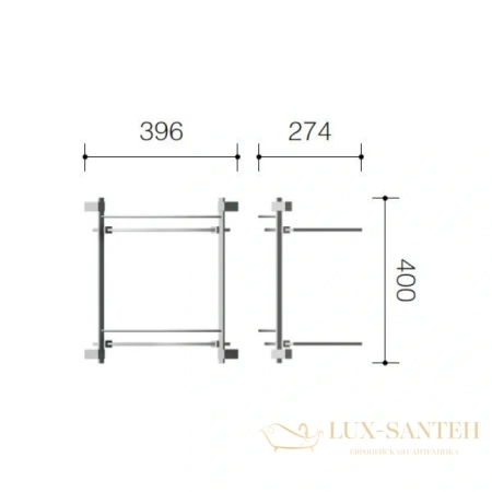 полка стеклянная schein rembrandt 0612b, хром