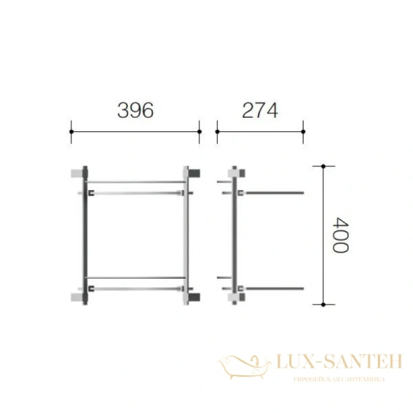 полка стеклянная schein rembrandt 0612b, хром