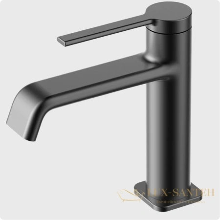 смеситель для раковины aquame asti aqm6410gm, оружейная сталь