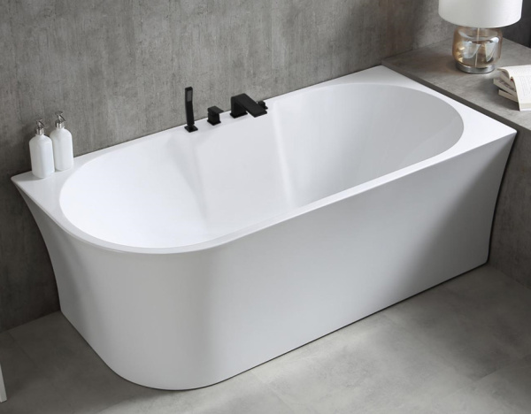 акриловая ванна abber ab9335-1.7 r, цвет белый