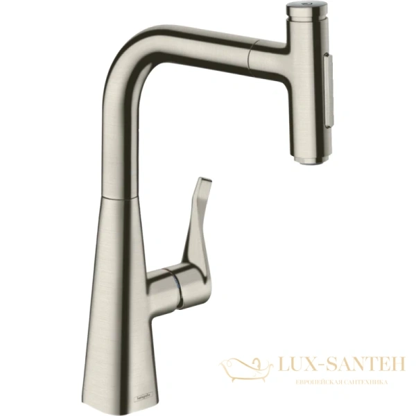 смеситель для кухни hansgrohe metris select m71 73822800 сталь
