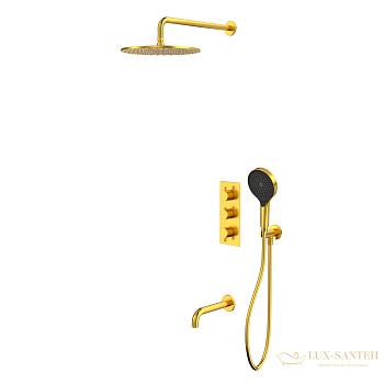 термостатическая система для ванны скрытого монтажа whitecross y yset11topglb золото брашированное