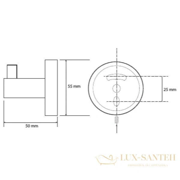 крючок bemeta graphit 156106022, графит