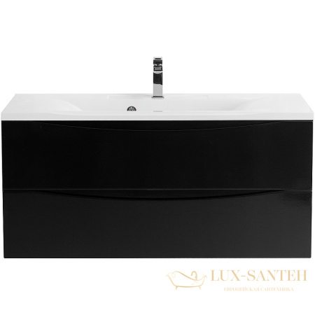 тумба под раковину belbagno marino marino-1100-2c-so-nl-p 110 см подвесная, nero lucido