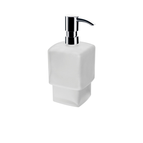 дозатор для жидкого мыла emco loft, 0521 001 90, помпа, настольный, цвет хром