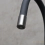 смеситель для кухни lemark expert lm5083gmn-black, с гибким изливом и подключением к фильтру с питьевой водой, графит/черный