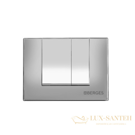 комплект berges  042427: подвесной унитаз gamma с системой инсталляции novum 525 и панелью смыва, хром глянцевый