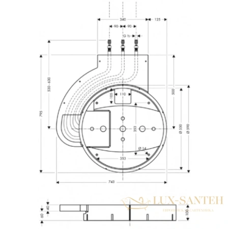 скрытая часть hansgrohe raindance rainmaker 28412180