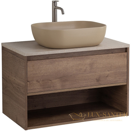 тумба под раковину belbagno kraft kraft-1000-1c-so-rt 100 см подвесная, rovere tabacco