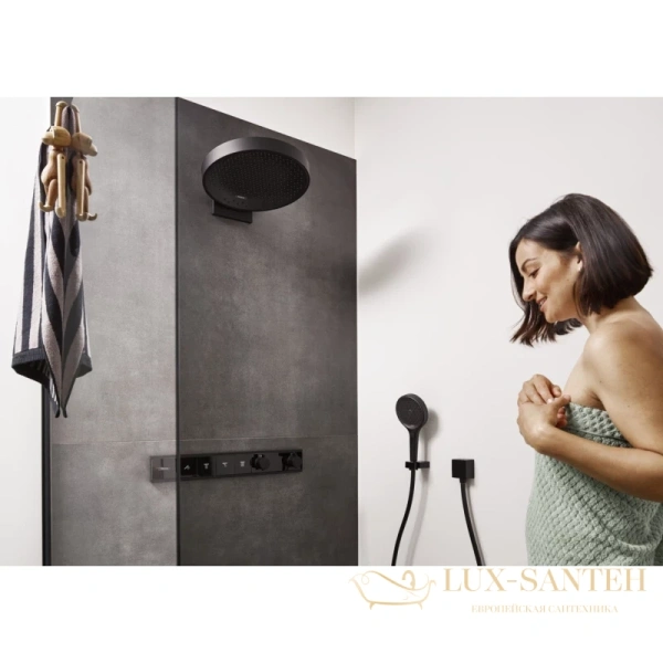 ручной душ hansgrohe rainfinity 130 3jet 26864670, чёрный матовый