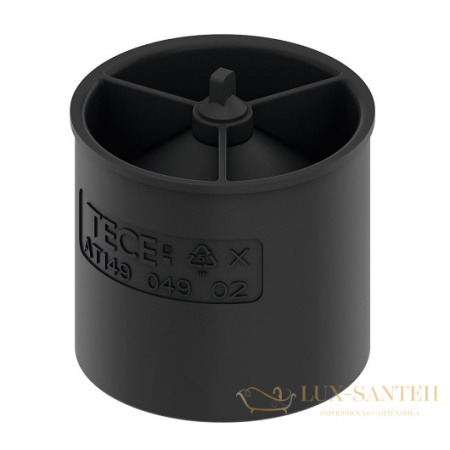 стакан с мембраной (сухой затвор) tece tecedrainline 660016 для сифона 650000, черный (отдельно не продается)