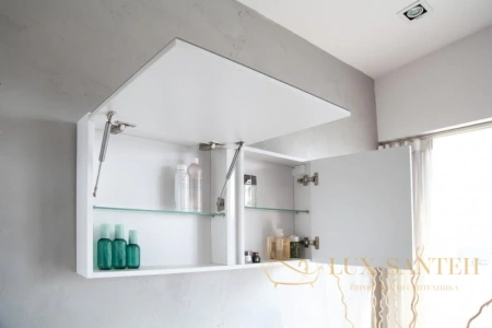 зеркальный шкаф belbagno bb1000pac/bl 100x50 см, белый глянец