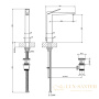 смеситель для раковины высокий gessi rettangolo k 53003.031, хром