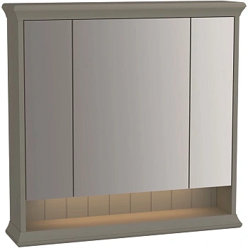 зеркальный шкаф vitra valarte 62232 78x76 см, серый матовый