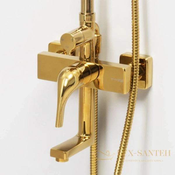 душевая система wasserkraft sauer a171.261.207.pg 300 мм, золотой