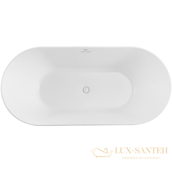 акриловая ванна belbagno bb411-1700-800-matt 170x80 без гидромассажа, белый матовый