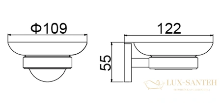 мыльница timo saona 13021/16, белый матовый