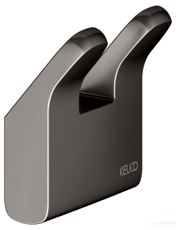 крючок двойной keuco moll, 12713350000, титан черный шлифованный