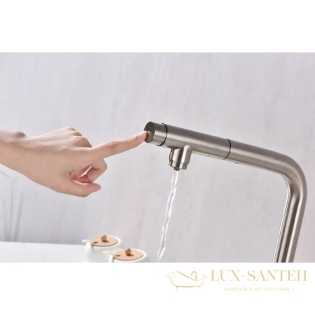 смеситель paulmark viper vi213105-ni для кухни с подключением к фильтру, никель