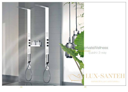 душевая система gessi tremillimetri quadro 39802.238, mirror steel