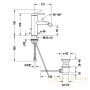 смеситель duravit c.1 c12400001010 для биде, хром