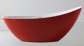 акриловая ванна abber ab9233r, цвет красный