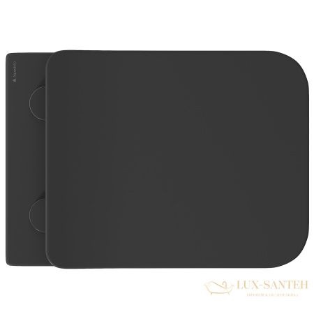 унитаз подвесной aqueduto macio, mac0110, 520*370 безободковый, сиденье с микролифтом, черный матовый