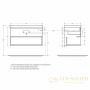 тумба под раковину belbagno kraft kraft-900-1c-so-bo 90 см подвесная, bianco opaco