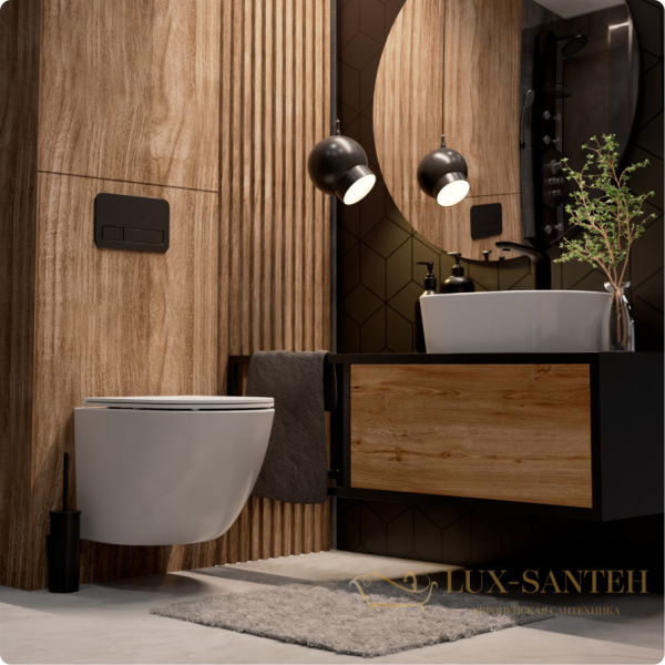 унитаз подвесной безободковый aquame aqm2002l, смыв торнадо, с быстросъемным сиденьем softclose, белый глянцевый