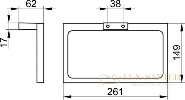 держатель для полотенец keuco edition 11 11121050000, кольцо, латунь, никель шлифованный