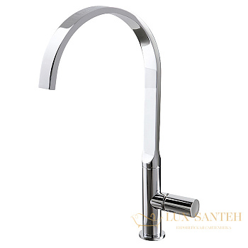 cмеситель для кухни nomos fima carlo frattini kitchen, f7107cr, поворотный излив, хром