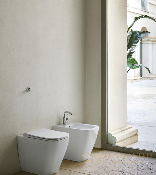 приставной унитаз gsi nubes 961011 без сиденья, белый