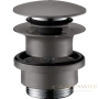 донный клапан hansgrohe push-open 50100340, шлифованный черный хром