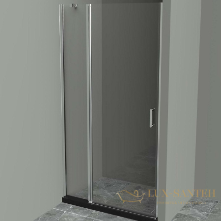 душевая дверь belbagno uno uno-b-12-30+60-c-cr 90 см профиль хром, стекло прозрачное 