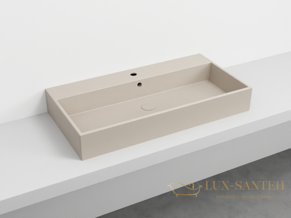 раковина подвесная/накладная cielo smile smlaa100 av, 10000x460x130h мм, avena