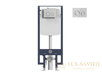 инсталляция с приводом для автосмыва uni-flow mi-smart a81115, для установки унитаза ch1048zr-a, c фронтальной клавишей смыва хром глянцевый