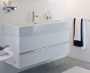 раковина laufen living 8.1843.7.000.109.1 подвесная 100 см, белый глянцевый
