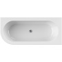 акриловая ванна cezares slim slim corner-180-80-60-r-nero-set 179x79 r без гидромассажа, черный матовый/белый