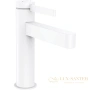 смеситель для раковины hansgrohe finoris 76023700 со сливным клапаном push-open, матовый белый