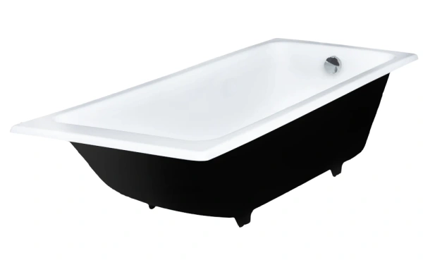 чугунная ванна wotte line 160x70, line 1600x700, цвет белый